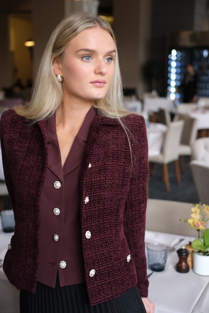 Ascot Vest Burgunder